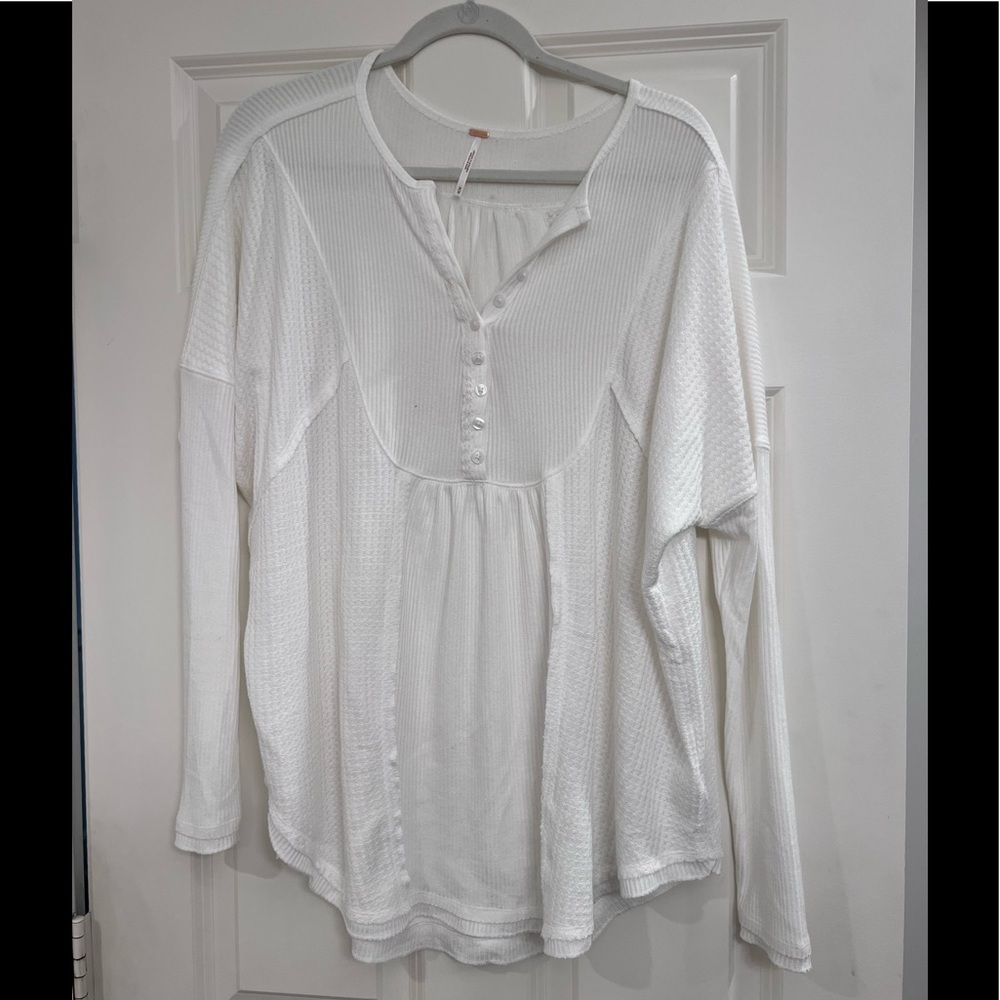 Free people white top.  B1